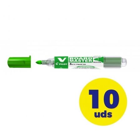 Pilot V Board Master Rotulador para Pizarra Blanca Verde (Set de 10)